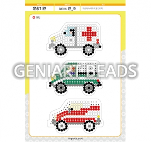 [S-081-M-9]운송기관-멀티16_벤-구급차,녹색트럭,빨간트럭